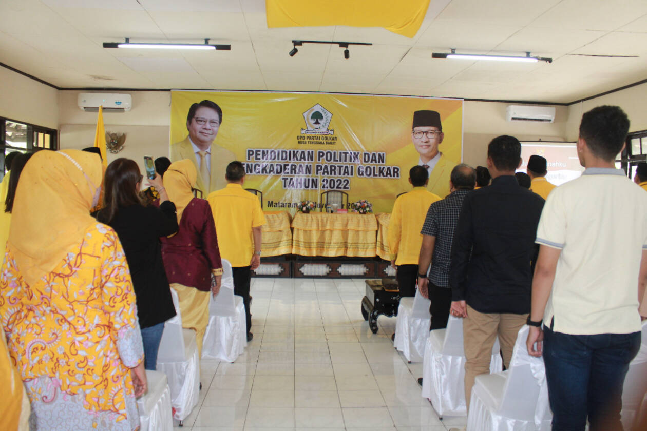 BERINGIN: Kegiatan Pendidikan Politik dan Pengaderan oleh DPD Partai Golkar NTB, Sabtu (19/11). (Zad/Lombok Post)