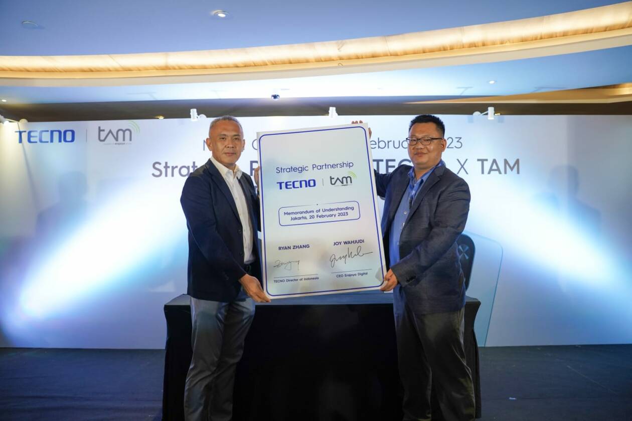 Kerja sama TECNO dengan PT. TAM (Teletama Artha Mandiri) dalam upaya distribusi produk TECNO di seluruh Indonesia.