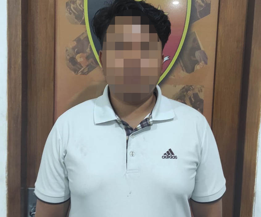 MASUK SEL: Pelaku curanmor berinisial LMR alias Toni tak berkutik usai ditangkap Tim Puma Satreskrim Polresta Mataram, Rabu (10/5) malam. (Istimewa)