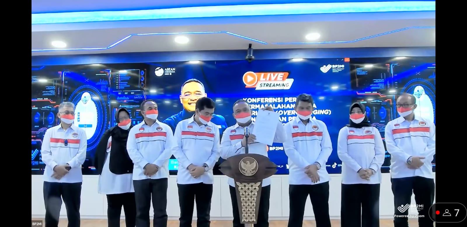 KETERANGAN PERS: Kepala BP2MI Benny Rhamdani bersama jajaran memberi peringatan keras kepada 24 P3MI (Perusahaan Penempatan Pekerja Migran Indonesia) yang diduga melakukan pembiayaan berlebih (overcharging) kepada Pekerja Migran Indonesia (PMI) di Hongkon