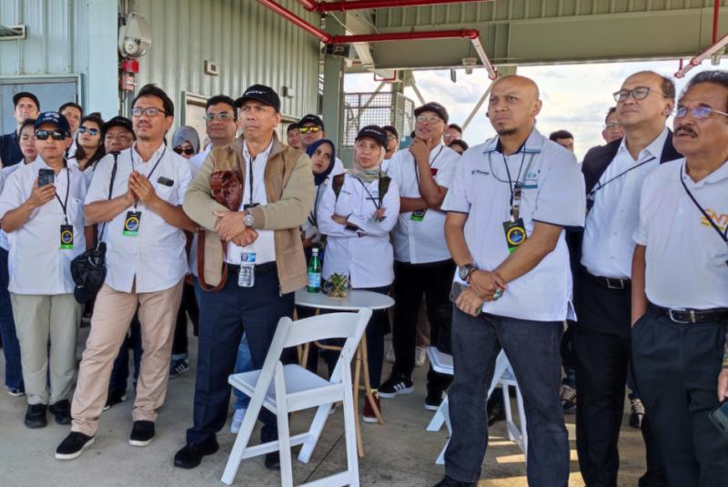 Suasana peluncuran Satelit SATRIA-1 di Kennedy Space Center, Florida, Amerika Serikat. (Kemenkominfo)