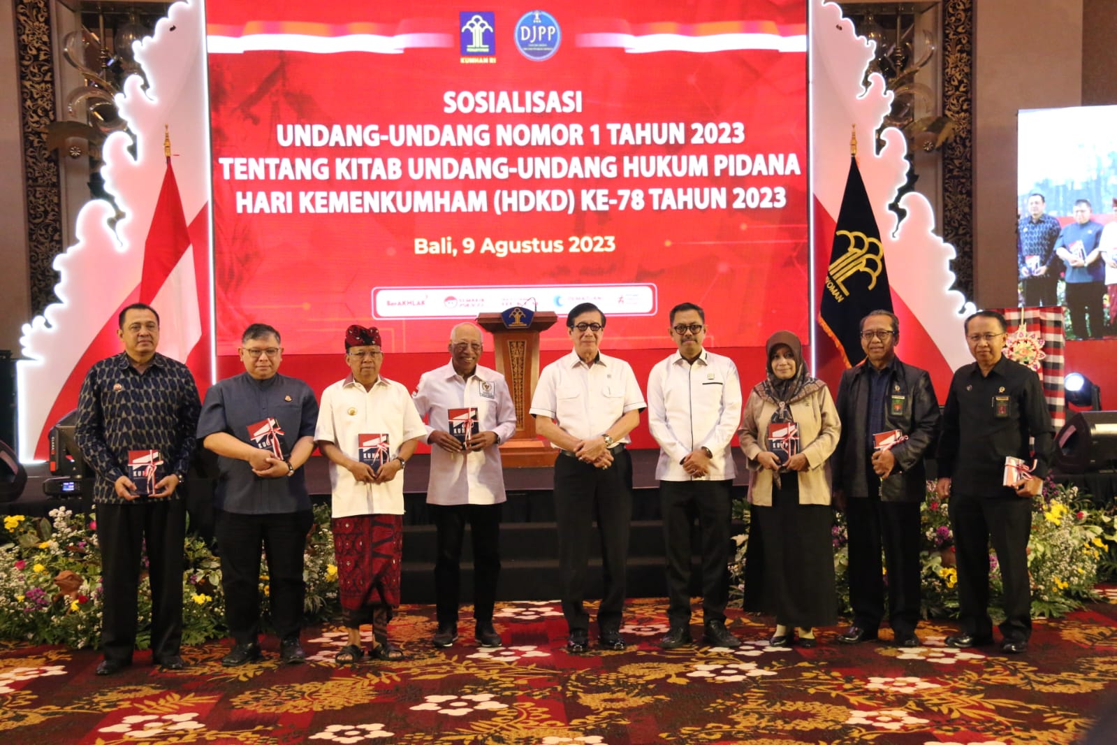 Kemenkumham RI melakukan sosialisasi terhadap KUHP baru di Bali, Rabu (9/8).