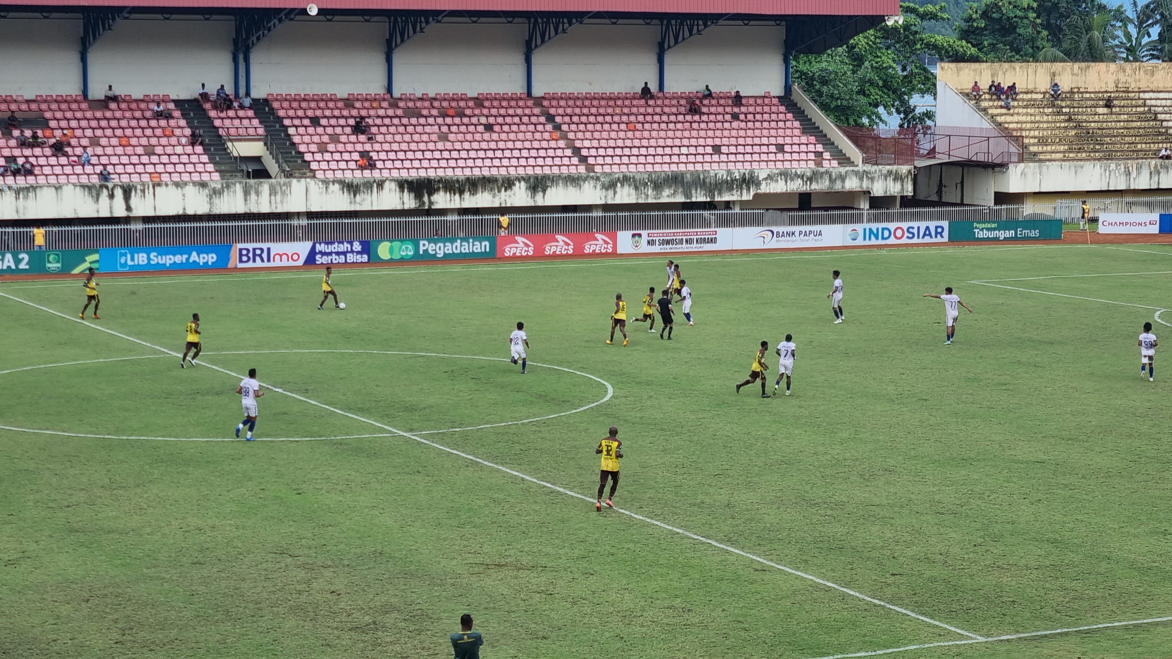 Persewar vs Persipal di Stadion Mandala Jayapura, Sabtu (27/1/2024).