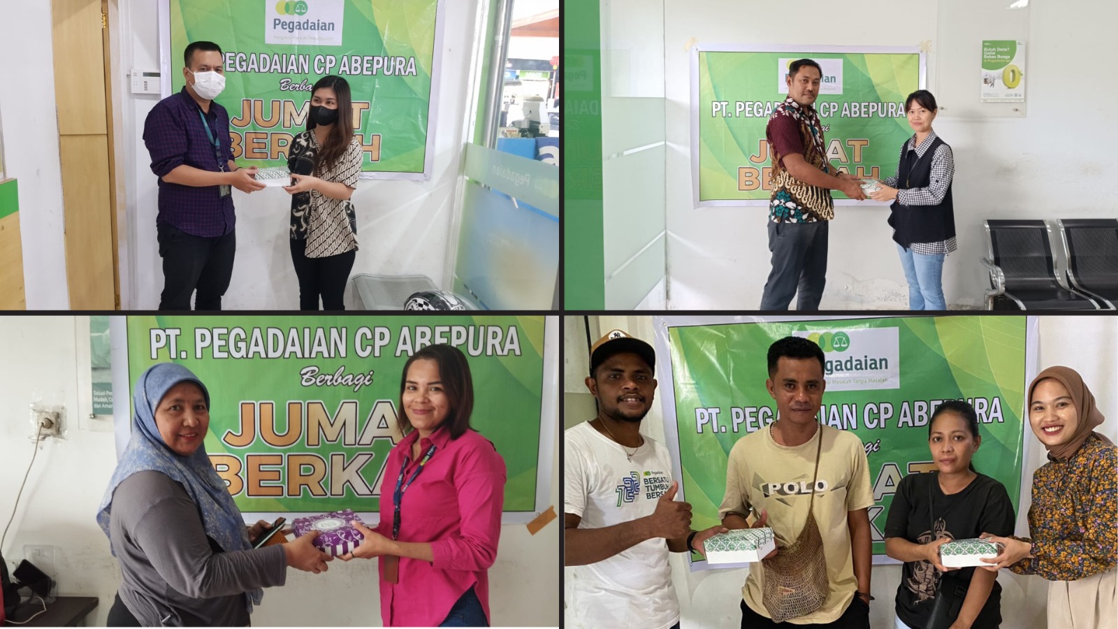 Suasana berbagai kepada nasabah dan masyarakat yang dilakukan Pegadaian Area Jayapura, Rabu (31/1/2024).