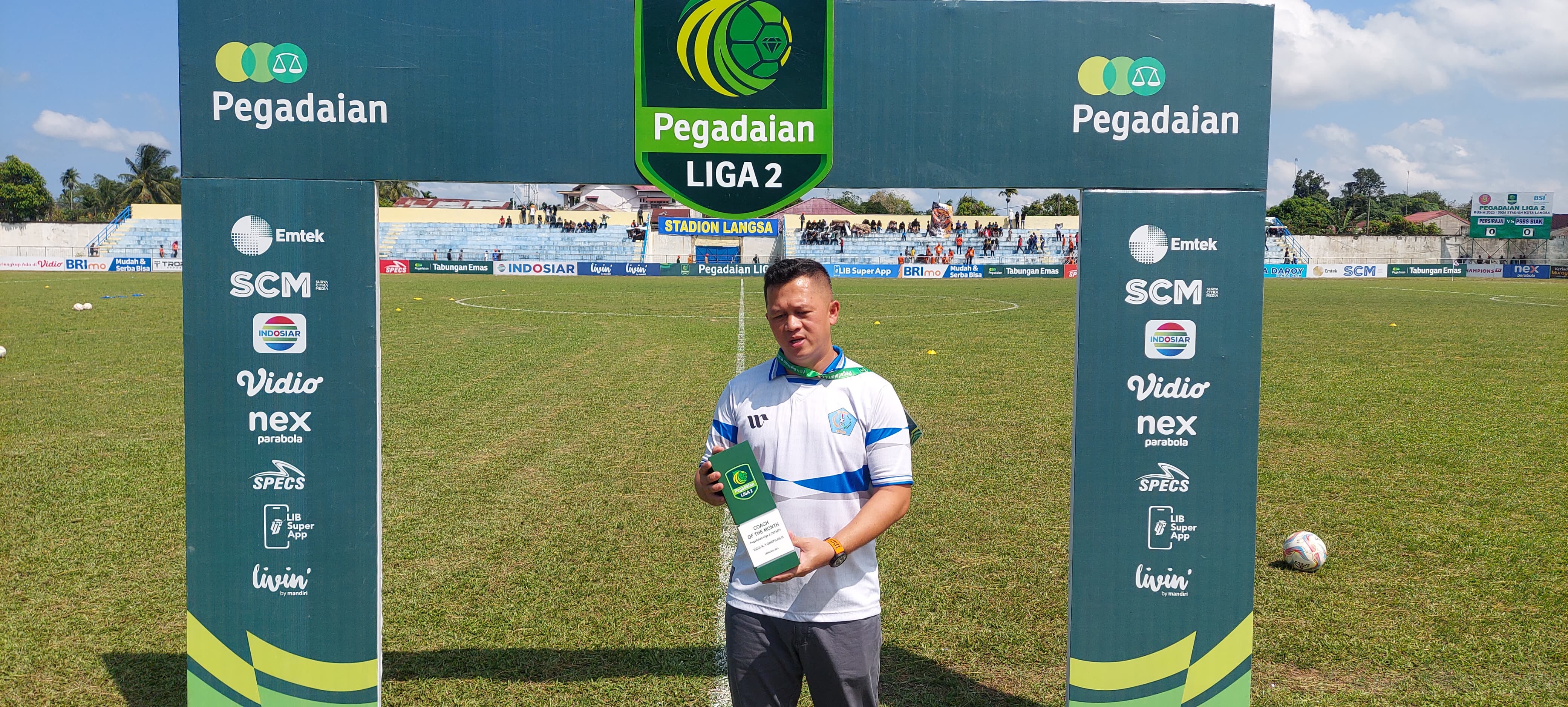 Pelatih PSBS Biak Regi Aditya terpilih sebagai pelatih terbaik Liga 2 bulan Januari 2024.
