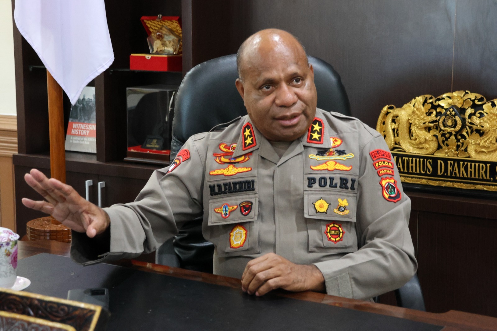 Kapolda Papua, Irjen Pol. Mathius D. Fakhiri.