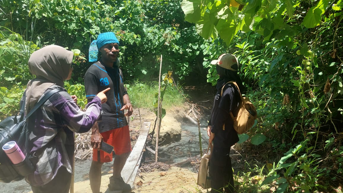 Lokasi Sumber Air Panas Mosso, Muara Tami, Kota Jayapura, yang berlokasi di perbatasan RI-PNG.
