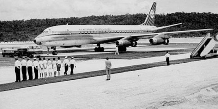 Bandara Frans Kaisiepo yang dulunya bernama Bandara Mokmer di Biak, Papua.