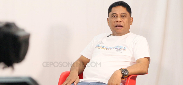 Pj Wali Kota Jayapura, Christian Sohilait dalam Talkshow Dua Arah &ldquo;Kota Jayapura Butuh Perbaikan!&rdquo; di Cepos TV, Rabu (12/6/2024).