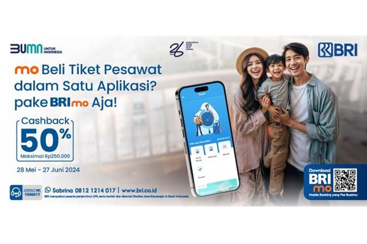 Liburan Sekolah Makin Hemat Pakai Promo Cashback 50 Persen Tiket Pesawat di BRImo