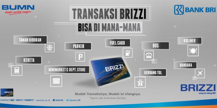 Lakukan pembayaran apapun dengan mudah menggunakan BRIZZI.