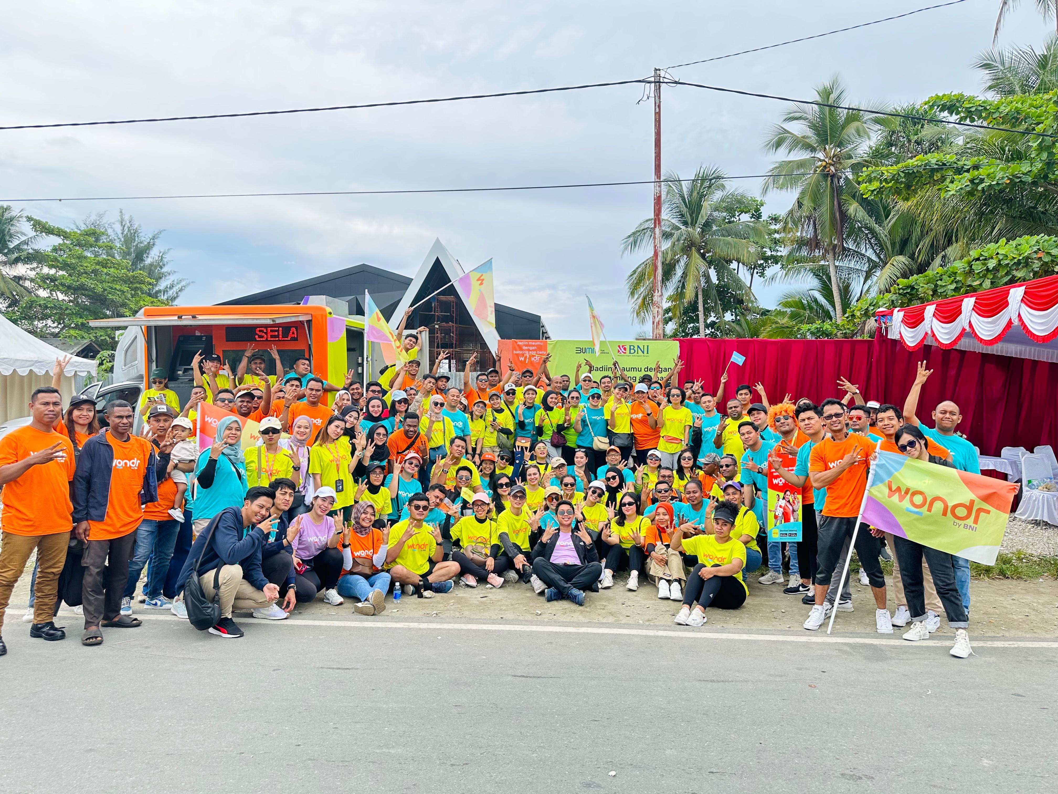 Perayaan ulang tahun BNI ke-78. BNI Wilayah 16 Tanah Papua menyelenggarakan kegiatan yang telah berlangsung tanggal 6 Juli 2024 di Car Free Day (CFD) Holtekamp, Jayapura.