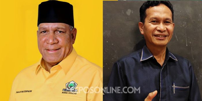 Paulus Waterpauw (kiri) maju Pilkada Papua usai menerima rekomendasi dari DPP Golkar. Paulus bakal berpasangan dengan tokoh agama Papua, Tony Wanggai (kanan).
