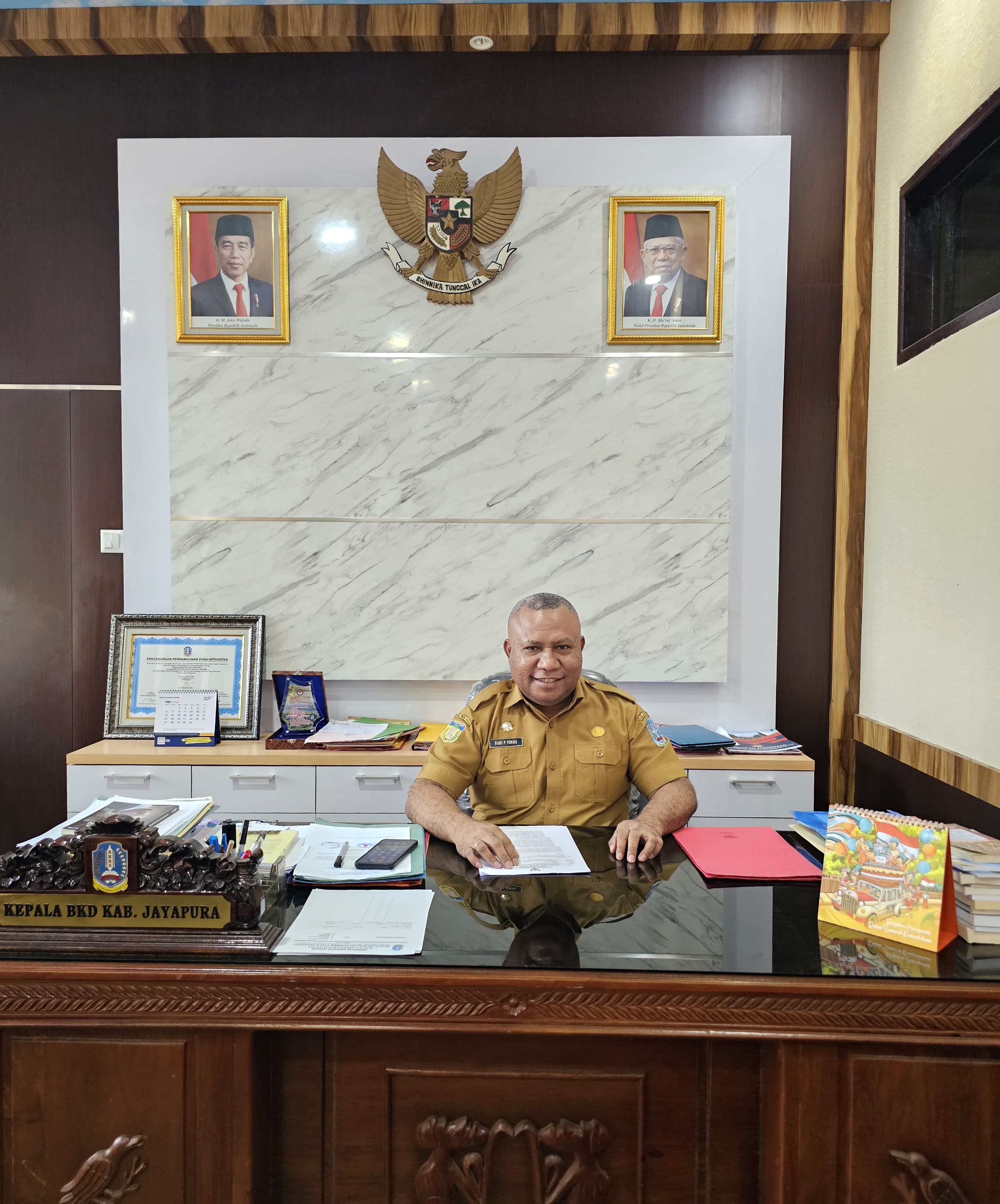 Plt. Kepala BPKPSDM Kabupaten Jayapura, Budi Projonegoro Yokhu.