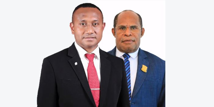 Yan Mandenas (kiri) bersama Yunus Wonda (kanan) disebut masuk bursa Pilkada Papua sebagai bakal calon Gubernur dan Wakil Gubernur Papua.