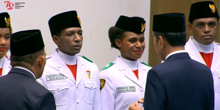 Pengukuhan 12 anak Papua sebagai anggota Paskibraka di IKN pada 17 Agustus 2024 mendatang.