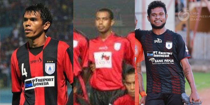 Imanuel Wanggai (kanan), Ridwan Bauw (tengah), dan Ricardo Salampessy (kiri), tiga legenda Persipura di masa lalu kini melatih tim berjuluk Mutiara Hitam tersebut.