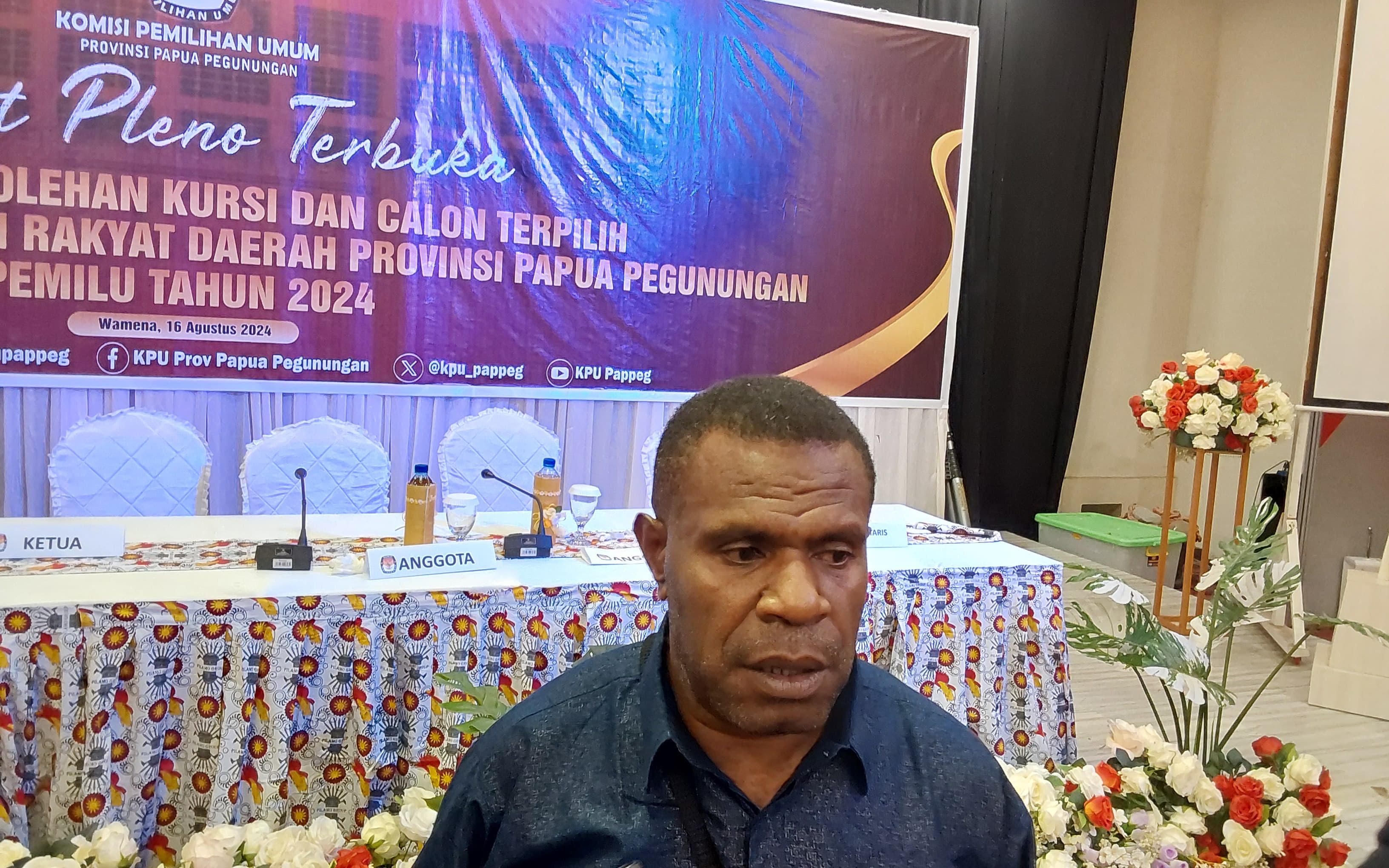 Plh Ketua KPU Prov Papua Pegunungan Naftali Emmanuel Pawika