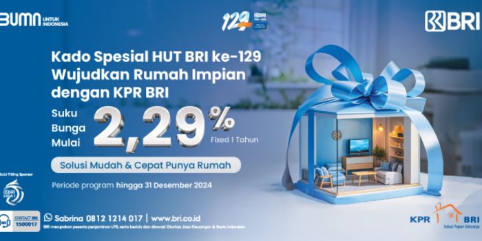 &ndash; PT Bank Rakyat Indonesia (Persero) Tbk atau BRI menghadirkan Program Spesial KPR BRI.