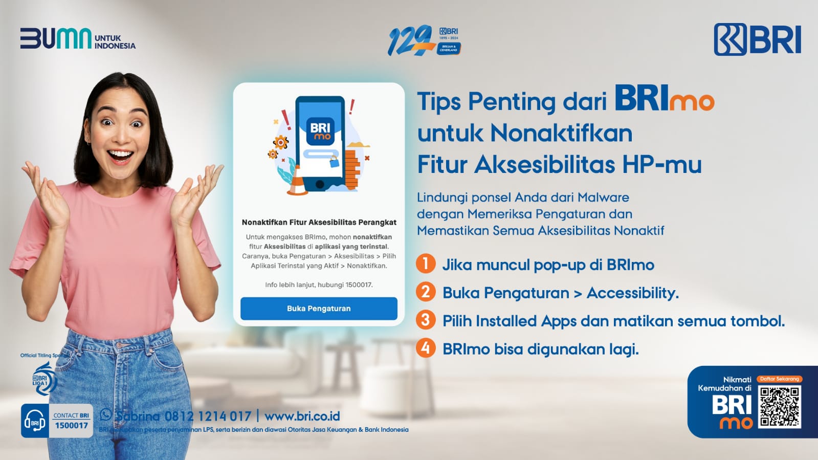 Fitur Accessibility yang Terdapat Pada Aplikasi BRIMO Mobile..