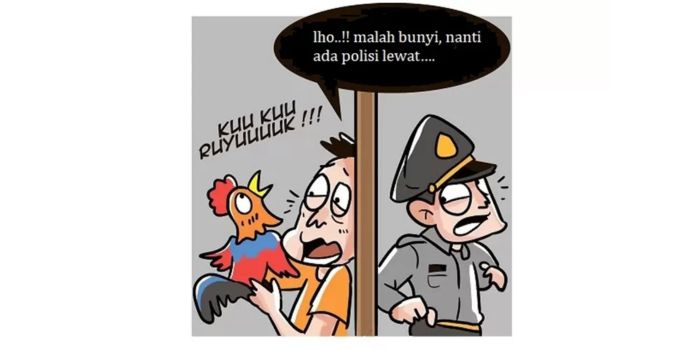 ILUSTRASI MALING AYAM - Diketahui, seorang pria tertangkap mencuri ratusan ayam super di Mimika. Ia terancam 9 tahun penjara.