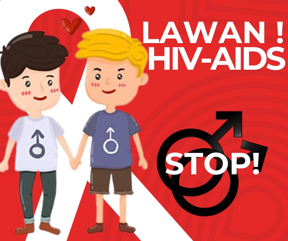 Ilustrasi_lawan HIV-AIDS dan lawan hubungan sesama jenis.