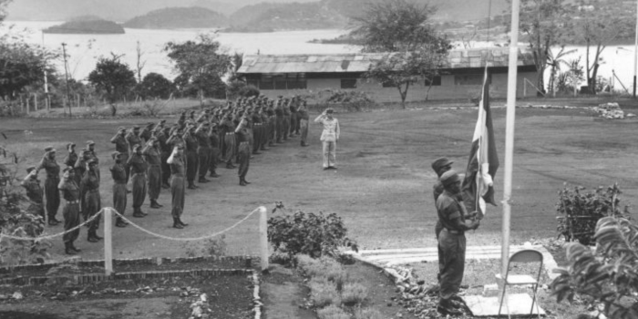 Hollandia 1960, Politieschool Base G (later became DEPLAT POLISI than SPN Sekolah Polisi Negara) (FLICKR/SJOERDRJ)