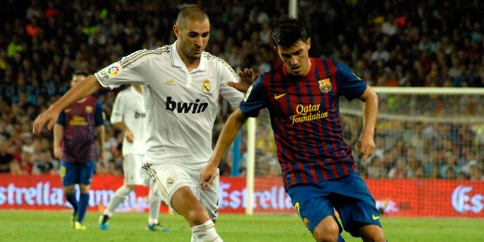Barcelona and Real Madrid in the 2011 Supercopa de Espa&ntilde;a