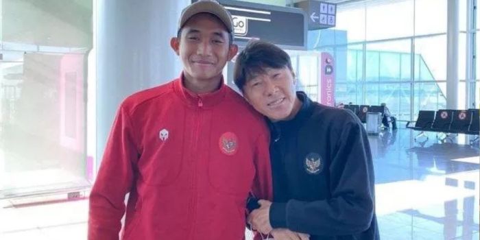 Shin Tae Yong dan Rizky Ridho (Instagram.com/@timnasgaruda)