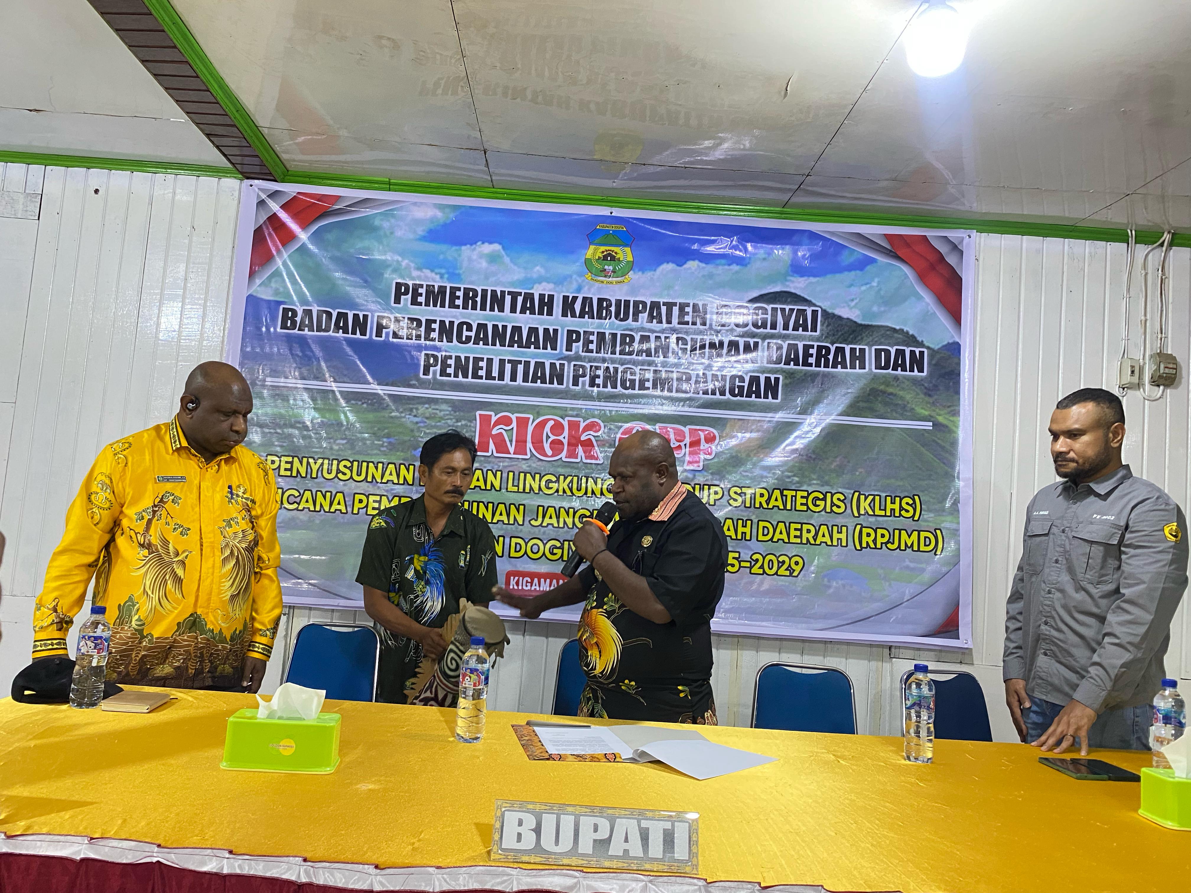 Bangun Dogiyai yang Ramah Lingkungan, Pemkab Dogiyai Lakukan Kiff Of Penyusunan KLHS RPJMD