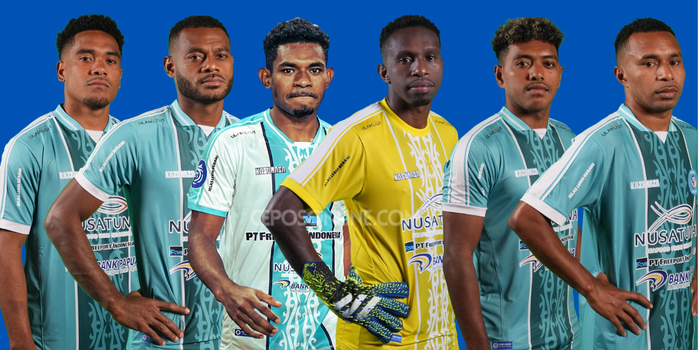 KIRI KE KANAN - Febrianto Uopmabin, Marckho Meraudje, Sukandar Kansai, John Pigai, Kelly Sroyer, dan Todd Ferre, merupakan eks PSBS Biak yang direkrut ke Persipura.