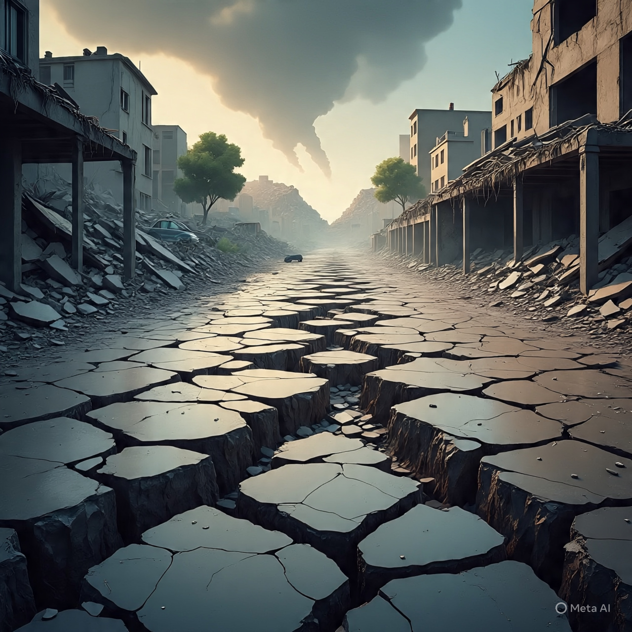 Ilustrasi Gempa (CEPOSONLINE.COM/META AI)