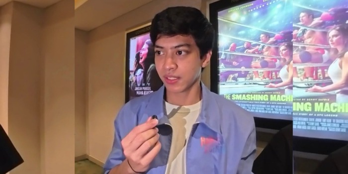 El Putra Sarira saat lakukan Cinema visit di XXI Jayapura (Ceposonline.com/Amalia Eka)