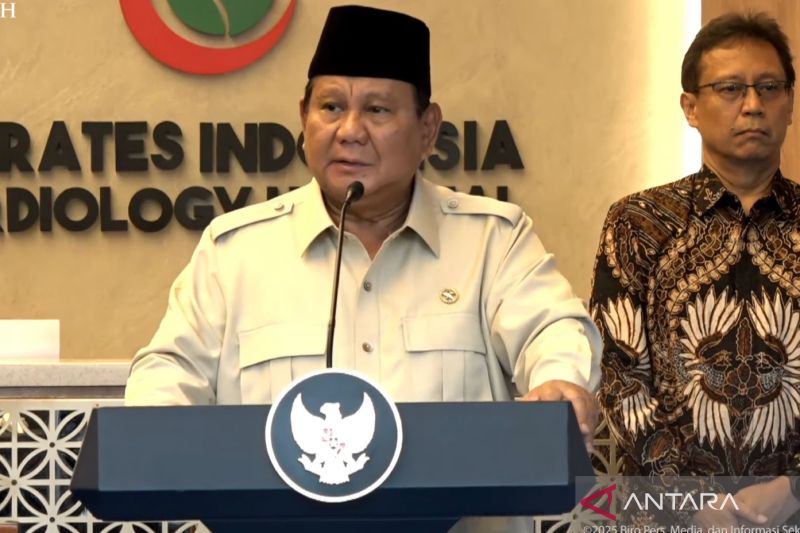 Tangkapan layar YouTube Sekretariat Presiden - Presiden RI Prabowo Subianto meresmikan Rumah Sakit Kardiologi Emirates Indonesi di Surakarta, Jawa Tengah, Rabu (19/11/2025). (ANTARA/Maria Cicilia Galu