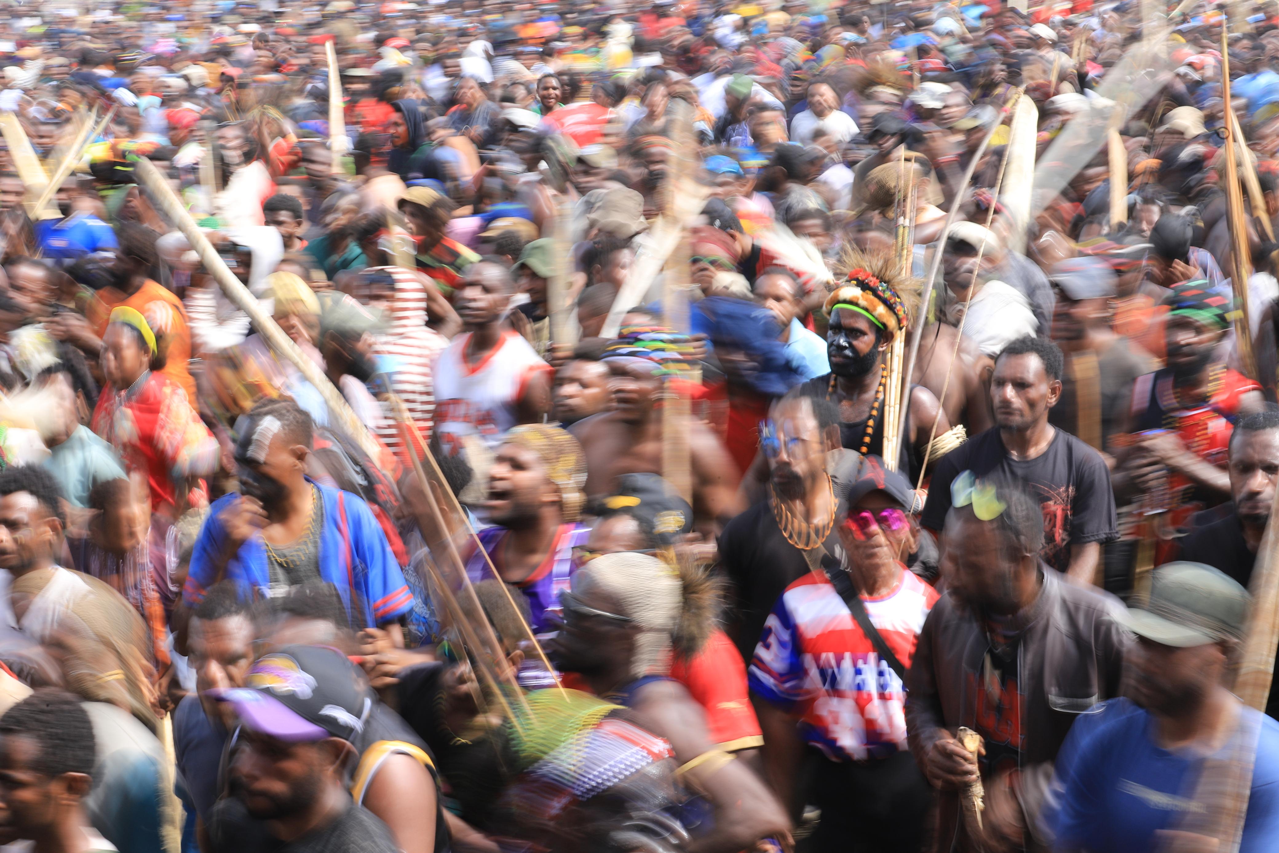 Tampak proses perpisahan Papua Pegunungan dengan Papua induk yang dilaksanakan di Kabupaten Jayapura pada&nbsp;21&nbsp;April&nbsp;2025.(Foto&nbsp;Erianto)