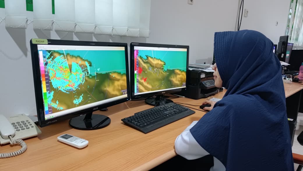 Ruangan Monitoring Cuaca BMKG wilayah V Jayapura