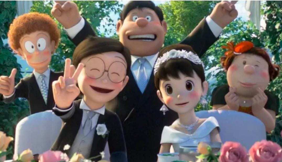 Kisah cinta Nobita dan Shizuka akhirnya happy ending di film Stand by Me Doraemon 2.