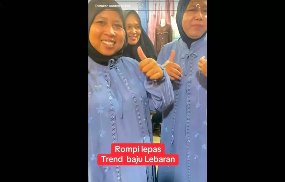 Trend baju lebaran Rompi Lepas. (TikTok/indraafashion)