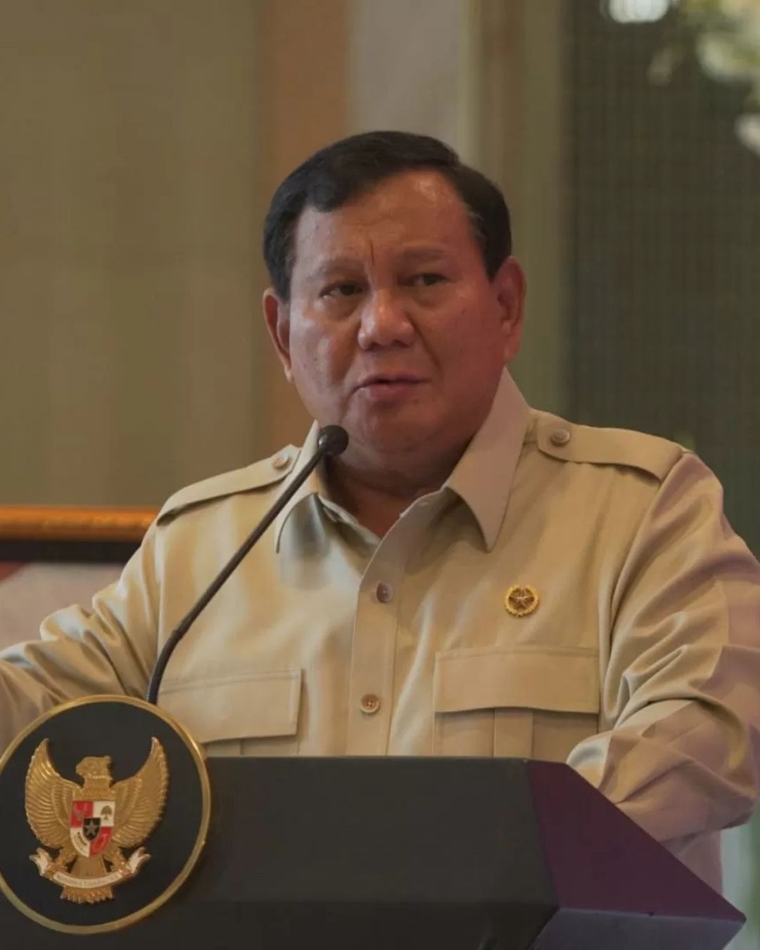 Potret Presiden RI Prabowo Subianto.