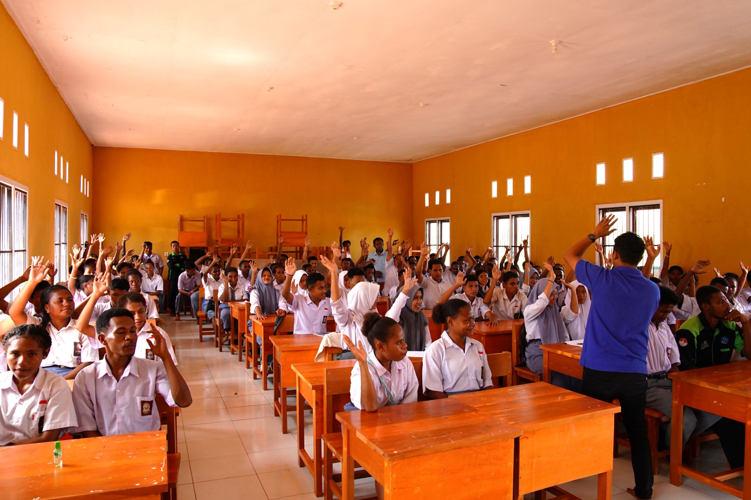 Suasana sosialisasi yang dilakukan TSE Group di SMKN 4 belum lama ini.