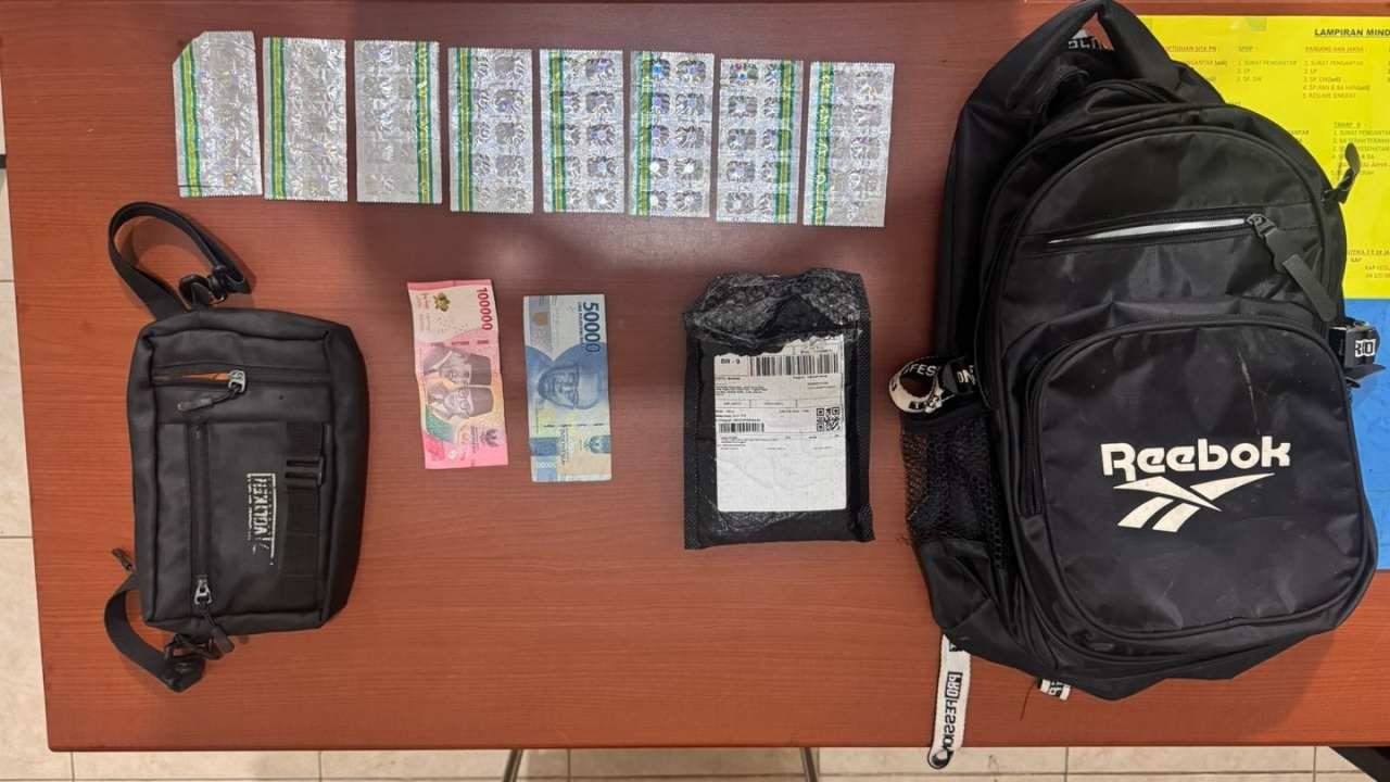 Barang bukti yang diamankan polisi. (Foto: Humas Polres Mimika).