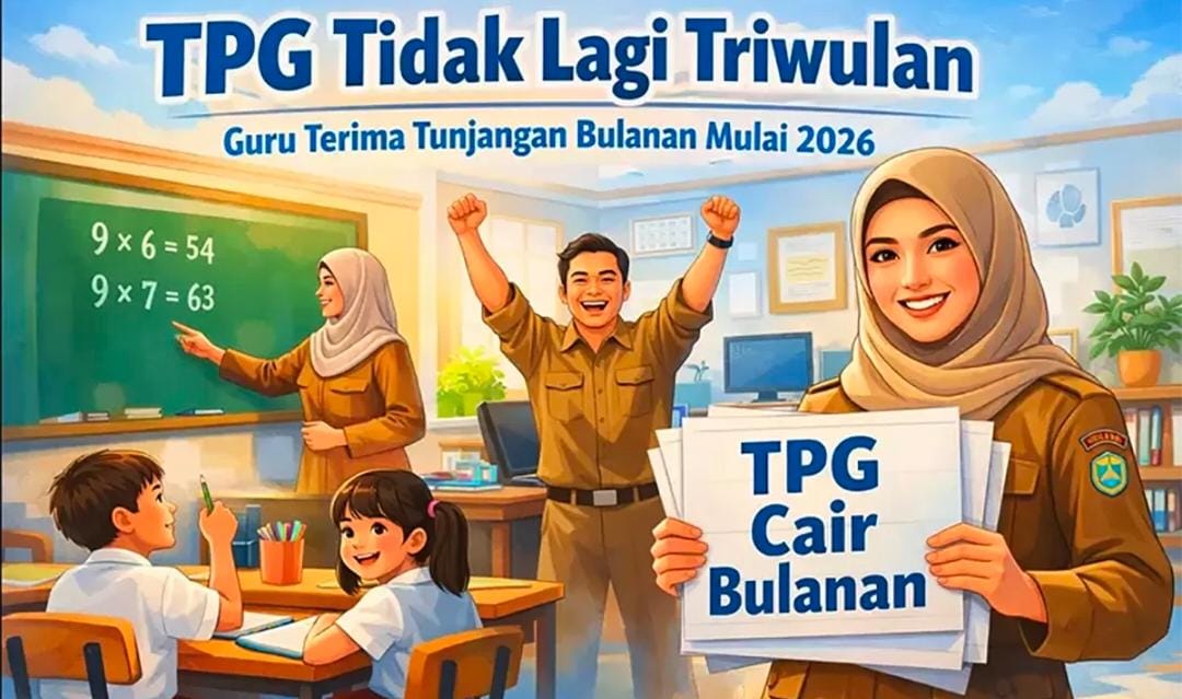 Skema Baru TPG: Guru Lulusan PPG 2025 Penerima TPG Baru Hak Tunjangan Berlaku Januari 2026, Sedangkan Guru Lama Pencairan TPG Triwulanan Menjadi Bulanan. (Radarsemarang)