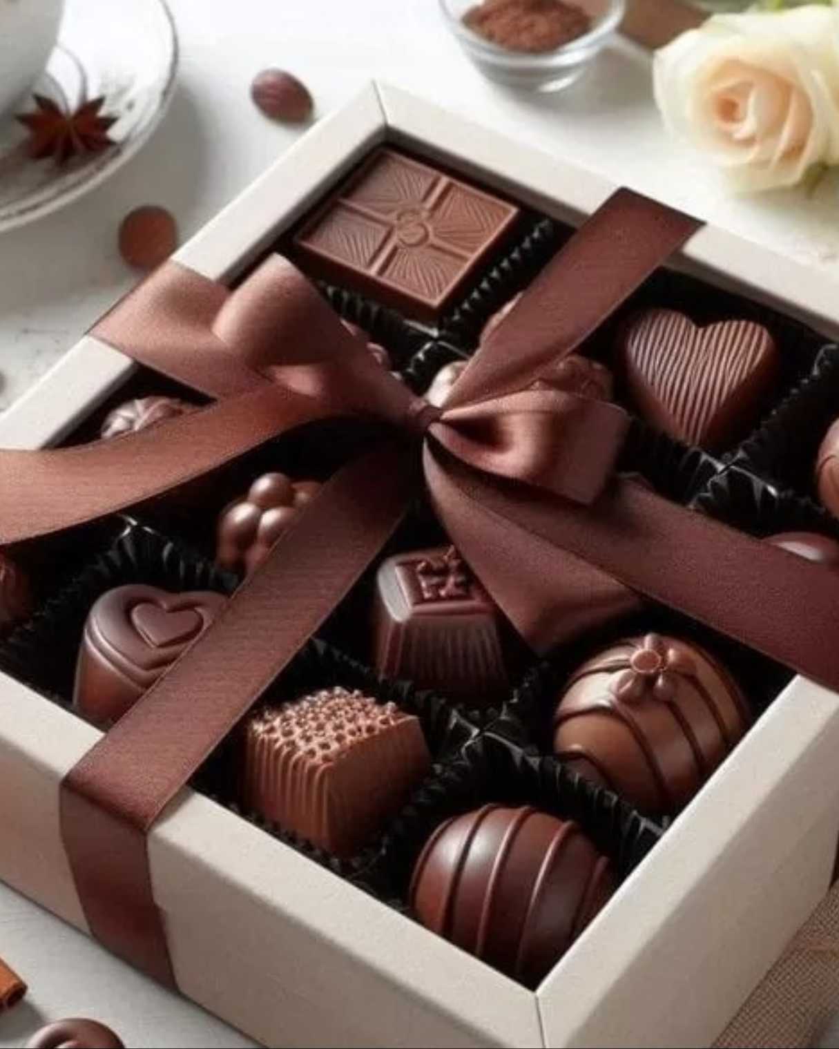 Ilustrasi cokelat Hari Valentine.