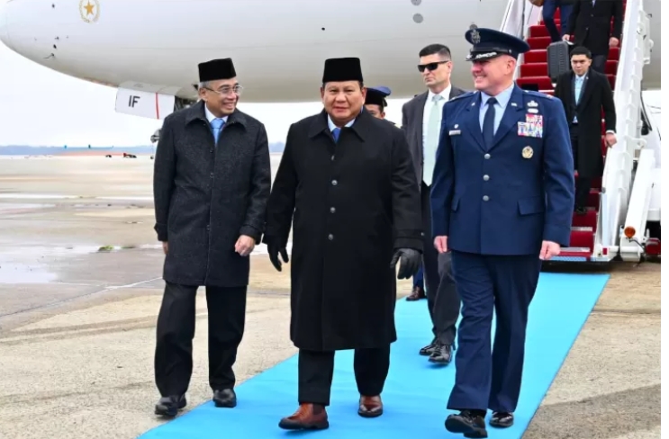 Presiden RI Prabowo Subianto tiba di Amerika Serikat (AS) pada Selasa (17/2) sekitar pukul 11.55 waktu setempat. (Setpres).