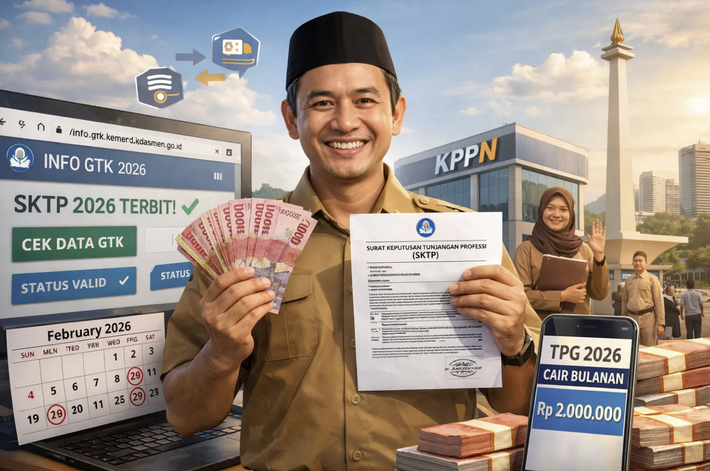 Update terbaru TPG Februari 2026: jadwal cair, proses rekomendasi ke Kemenkeu, dan langkah penting agar SKTP cepat terbit. Guru wajib cek data Dapodik sekarang. (ai)