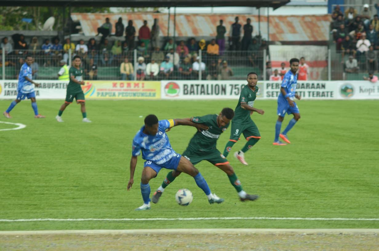 Pertandingan semifinal II Liga 4 Zona Papua Pegunungan antara Toli FC menghadapi Persigubin yang berkesudahan 0-1 untuk Persigubin di Stadion Pendidikan Itlay Ikinea Wamena Jumat (6/3/2026).