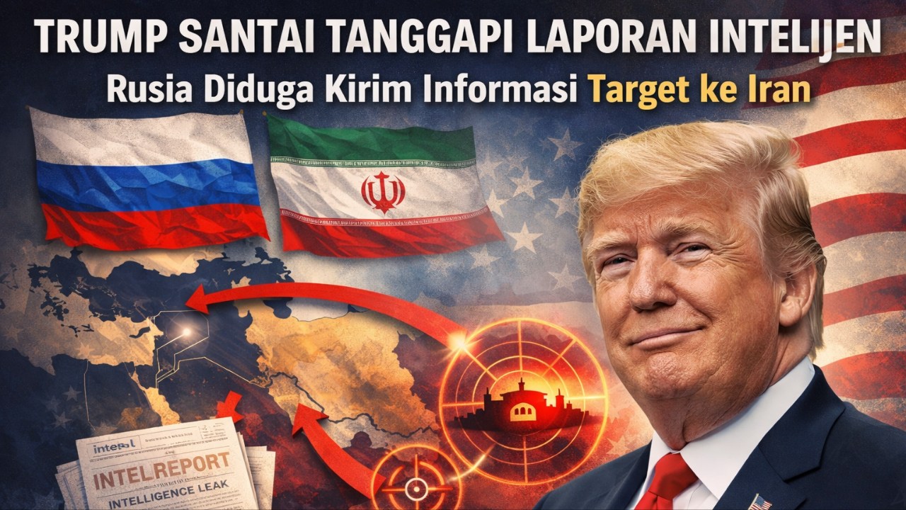 Trump Santai Tanggapi Laporan Intelijen Rusia ke Iran untuk Target AS.
