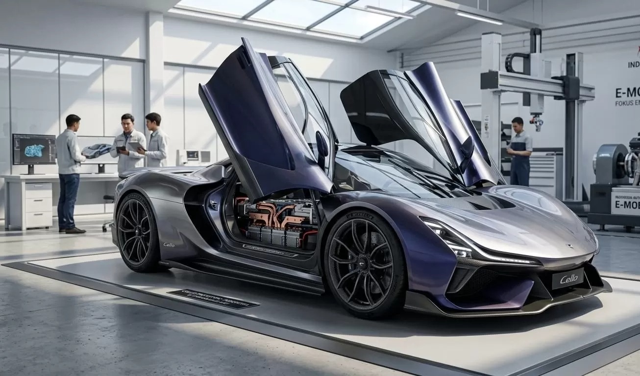Mobil listrik Cello buatan Ricky Elson pernah jadi proyek nasional era Dahlan Iskan. Punya desain supercar tapi gagal diproduksi. (ILUSTRASI )