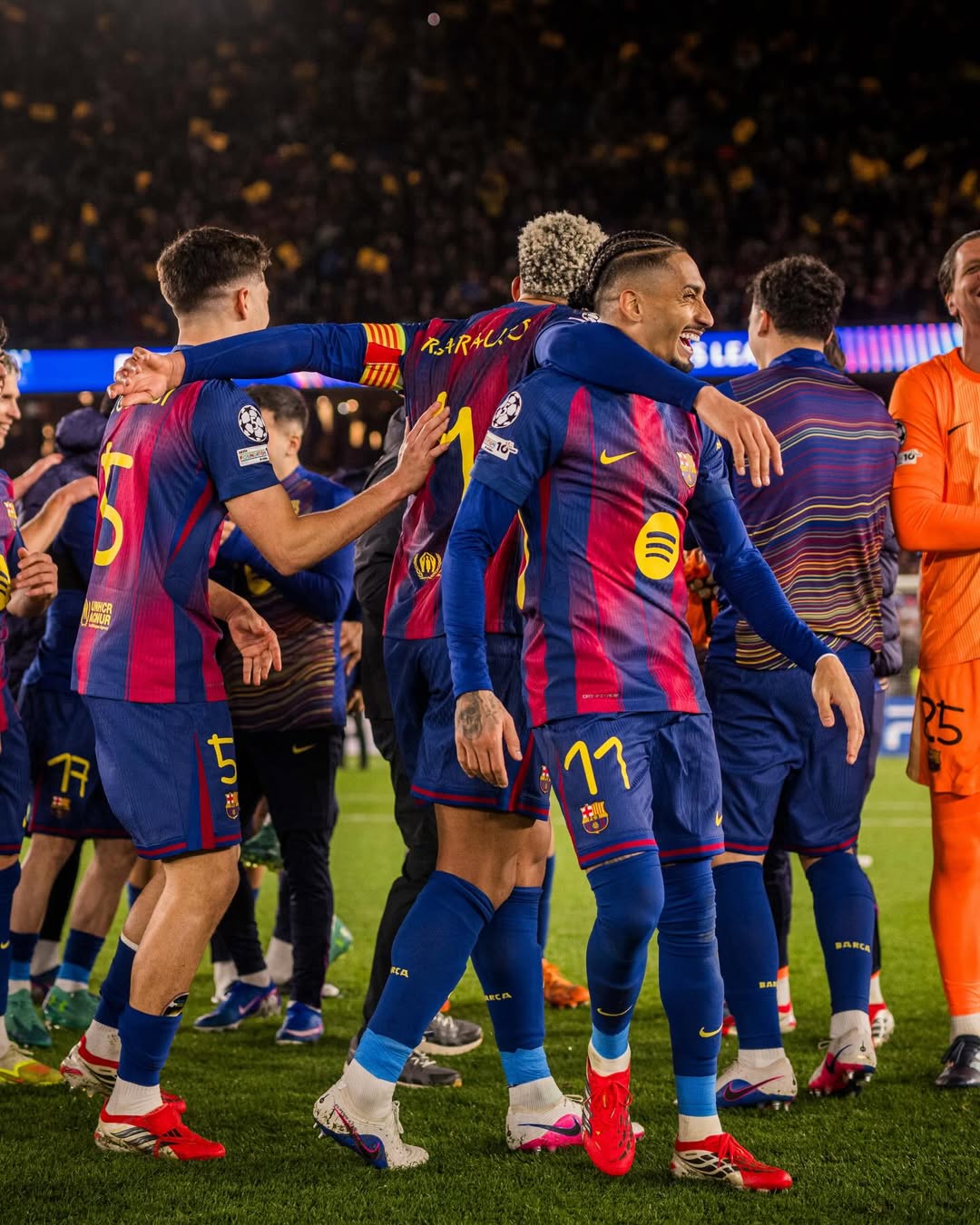 Potret Pemain Barcelona usai bertanding.(Instagram/FC Barcelona).