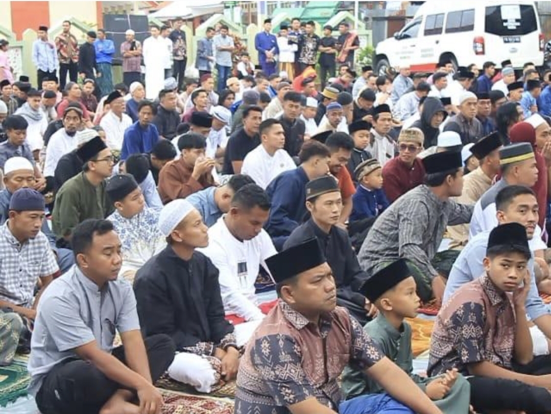 Pelaksanaan Salat Idul Fitri 1447 Hijriah di Masjid Agung Baitul Rahman Wamena, Sabtu (21/3/2025).